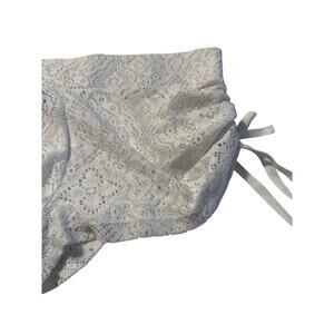 Joe Boxer Women's Swimsuit Cover Up White Shorts Crochet Lace